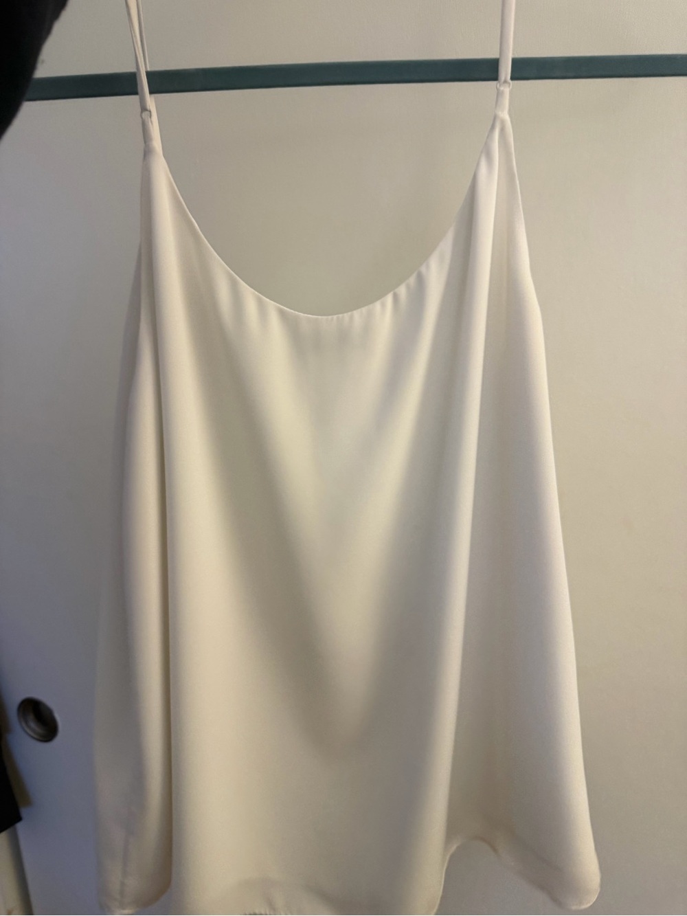 Aritzia Cream Slip Cami with Thin Spaghetti Straps